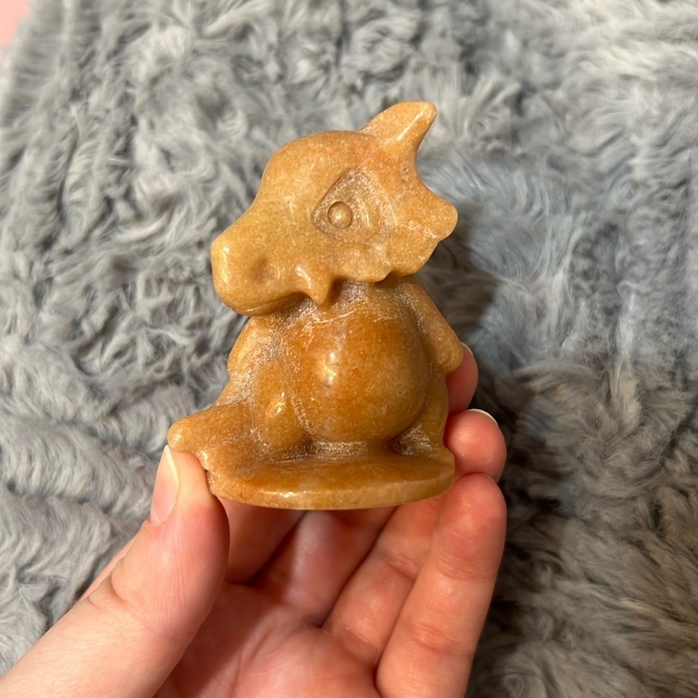 Cubone Pokémon-Inspired Crystal Figurine | Hand-Carved Stone Collectible